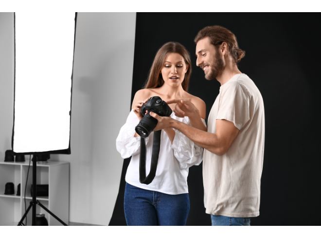 Professional photoshoot of an acting portfolio